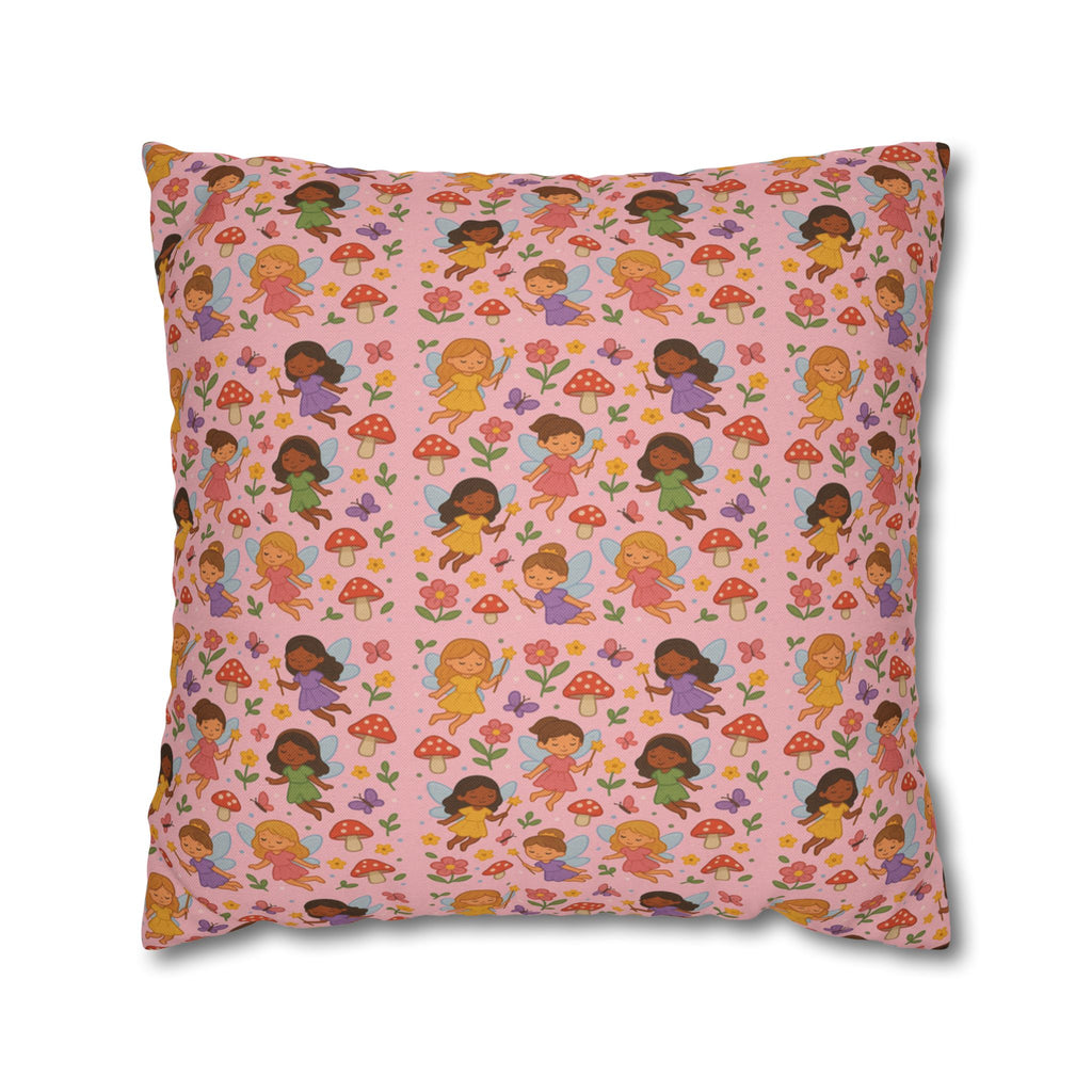 Flower Girls Square Pillowcase, Floral Pillow Cover, Bedroom Decor, Home Accent, Flower Pattern Bedding