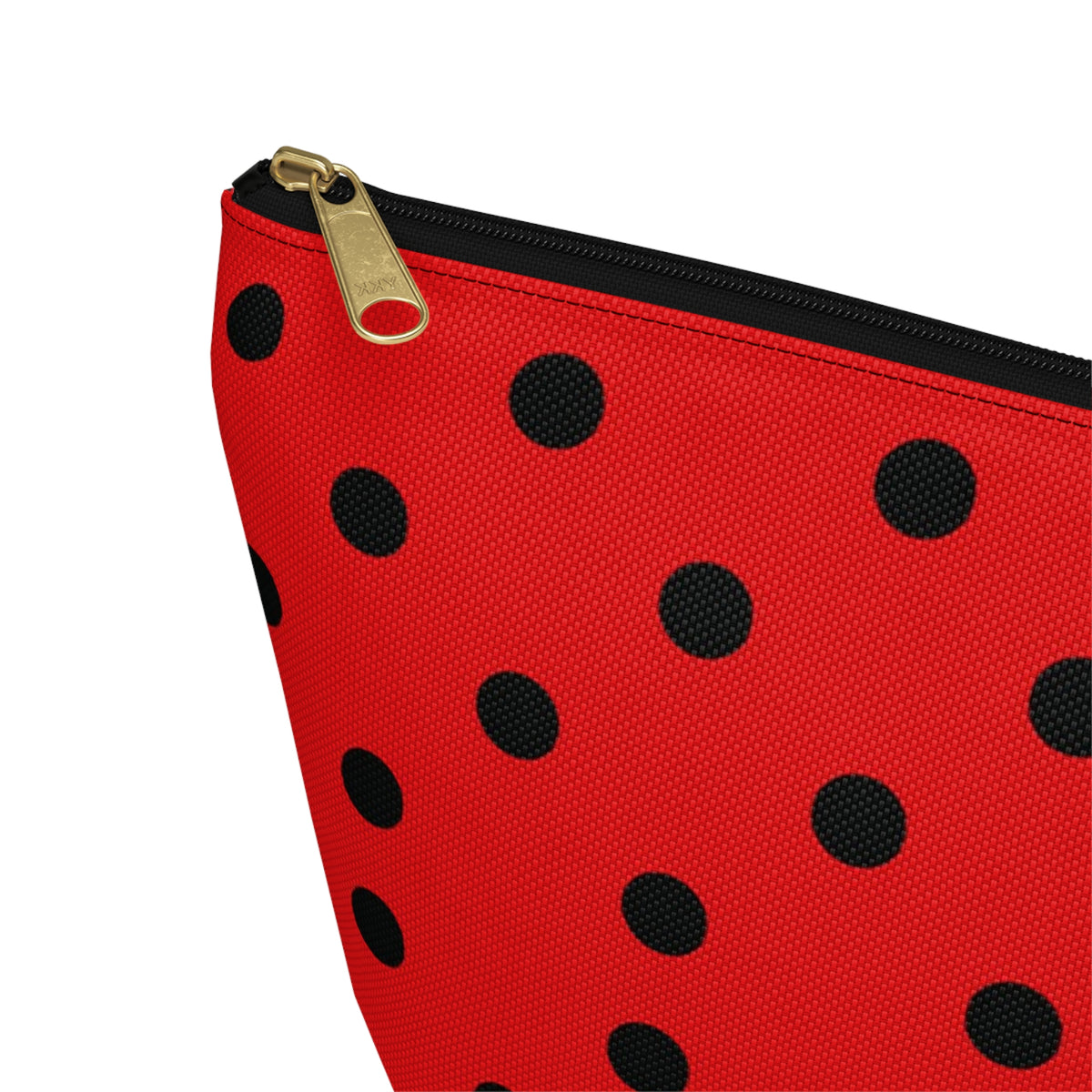 Red Black Polka Dot Accessory Pouch