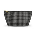 Gray Houndstooth Accessory Pouch