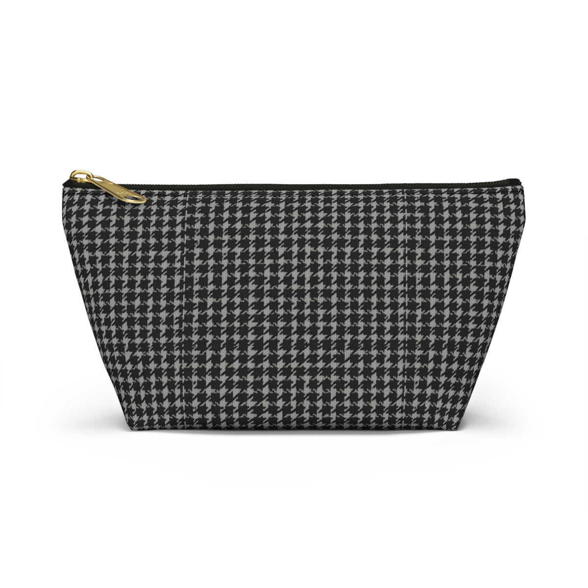 Gray Houndstooth Accessory Pouch