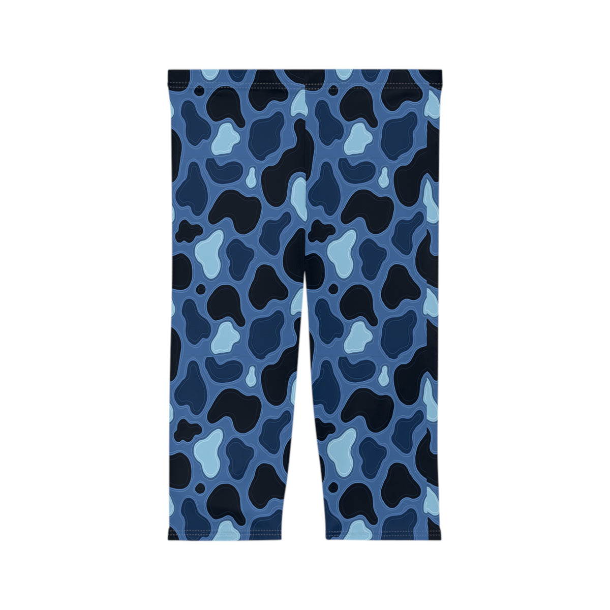 Patina Blue Camo Capri Leggings