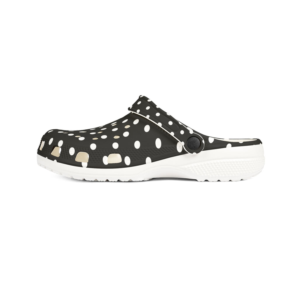 Black & White Polka Dot EVA Foam Clogs