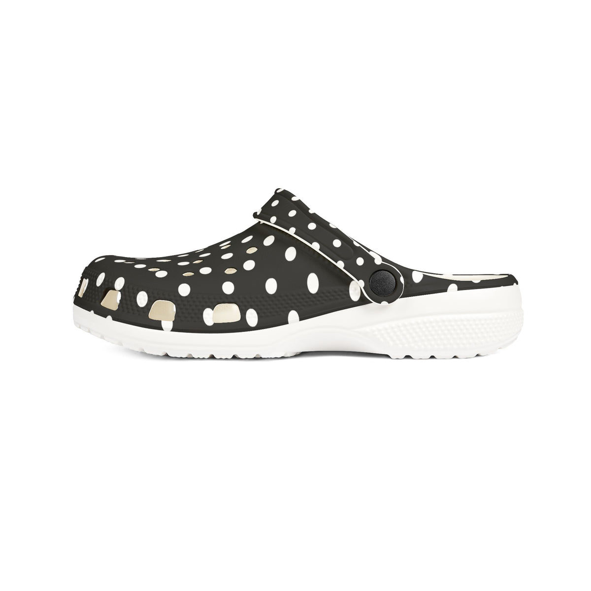 Black & White Polka Dot EVA Foam Clogs