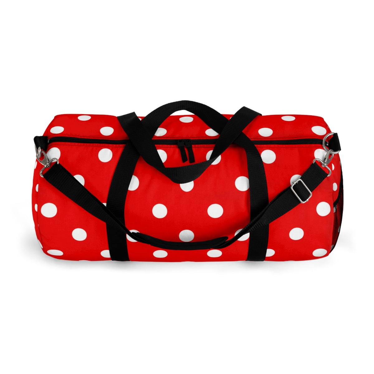 Red Polka Dot Duffel Bag – Retro Travel & Gym Tote