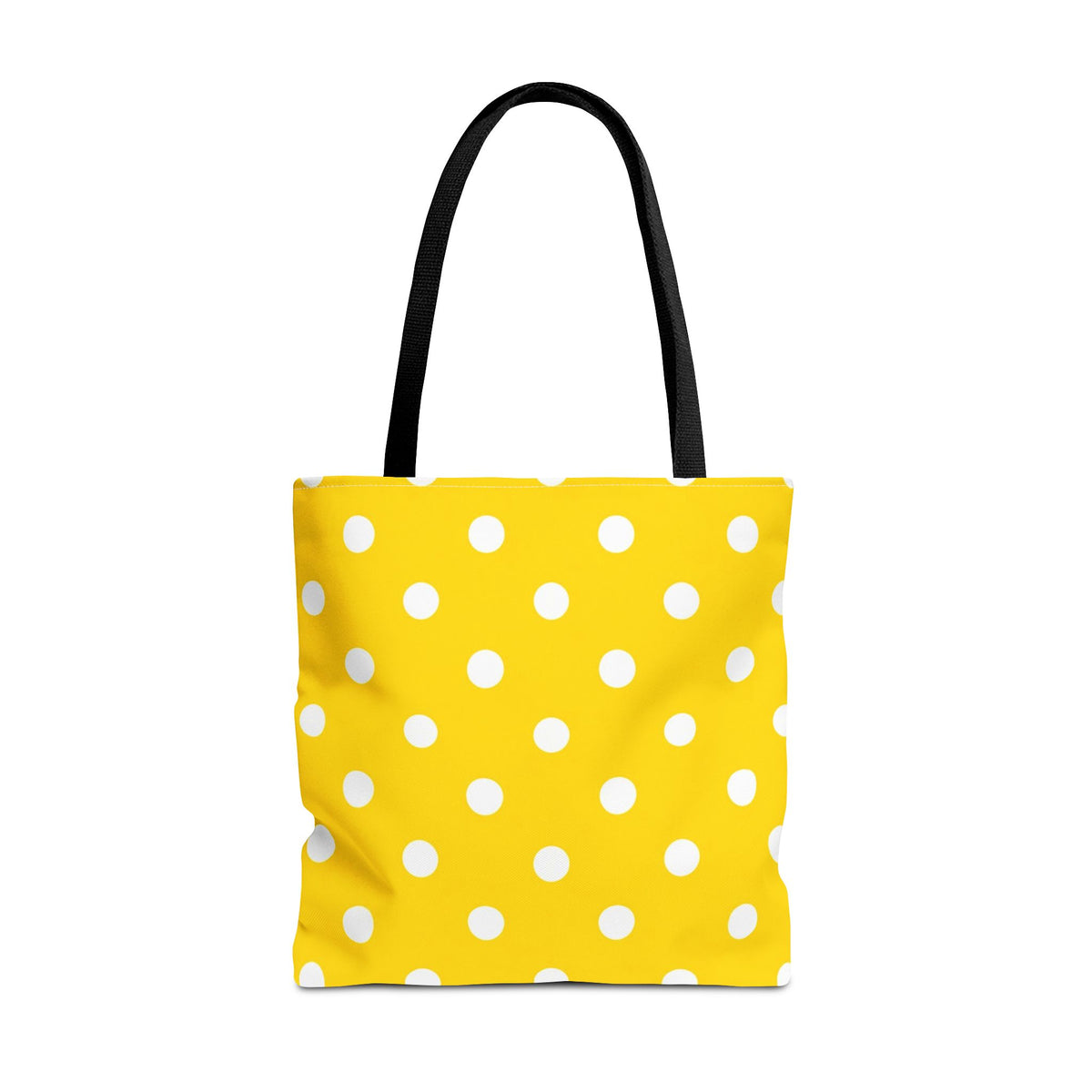 Yellow & White Polka Dot Yellow Tote Bag | All-Over Print