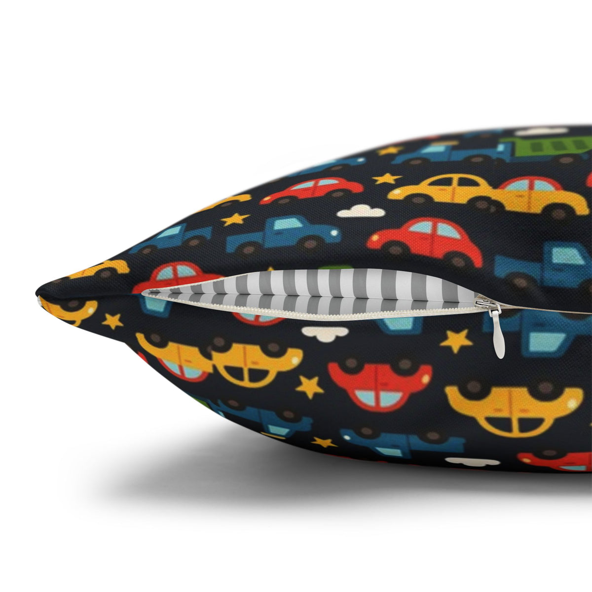 Colorful Cars Pattern | kids car pattern, black background, playful nursery decor