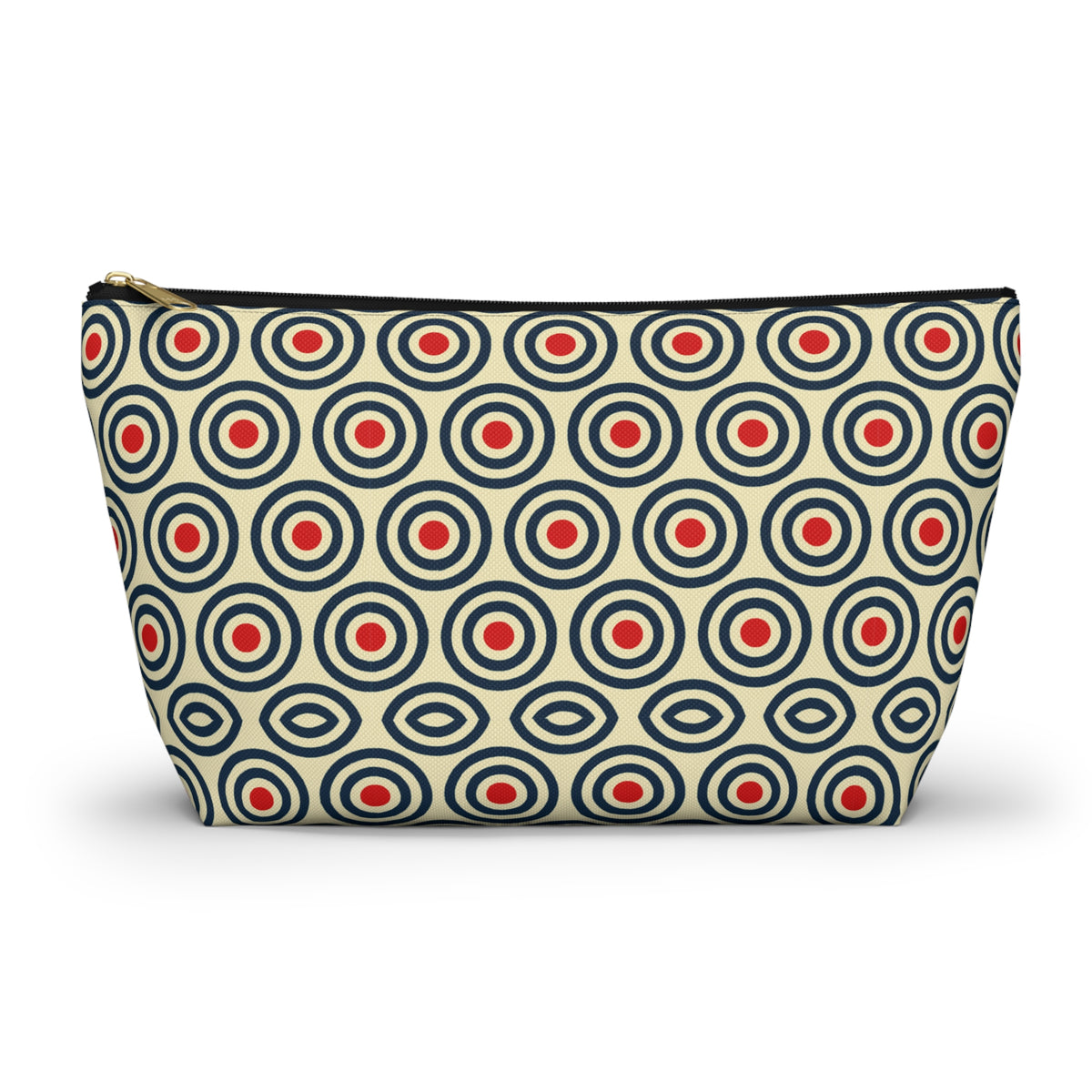 Retro Concentric Circles Accessory Pouch