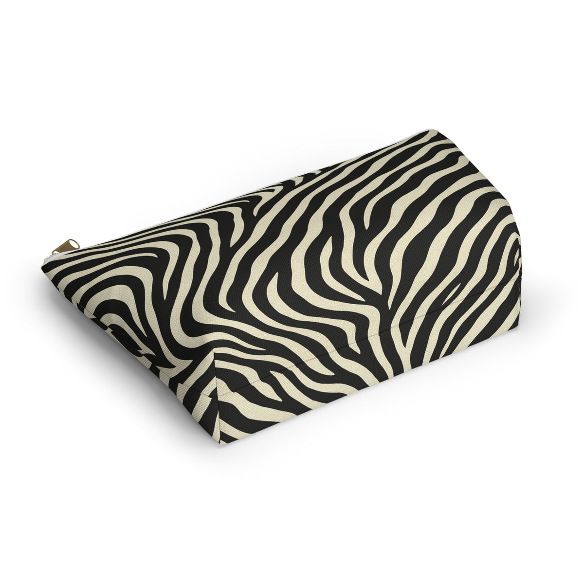 Zebra Print Accessory Pouch | T-Bottom Makeup Bag