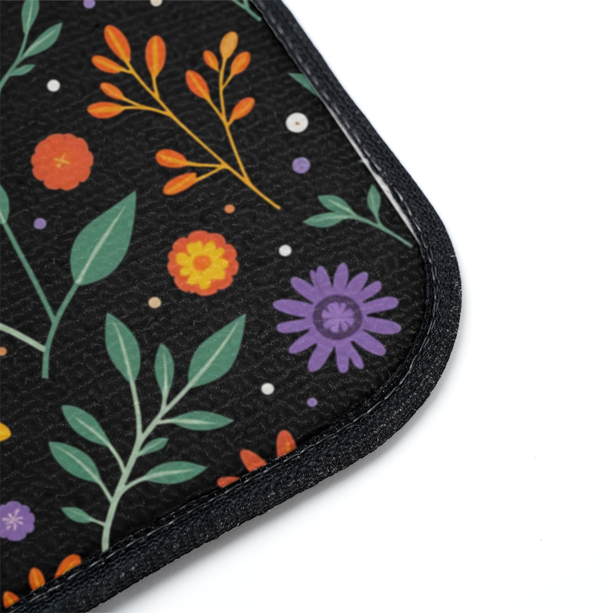 Floral Car Floor Mat, Colorful Auto Accessory for Floral Lovers, Flower Design, Stylish Car Decor, Perfect for Gifting