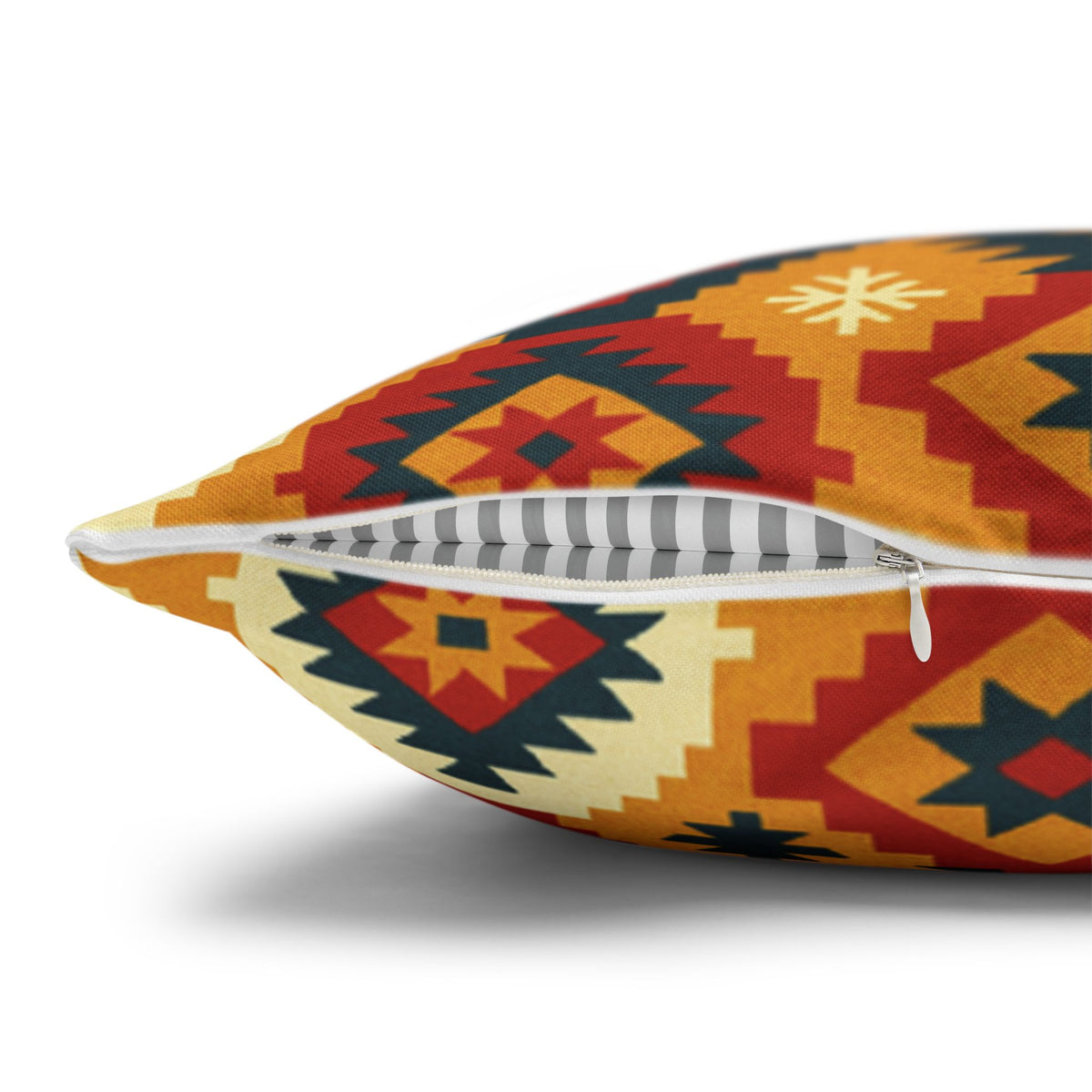 Southwestern Diamond Pattern Pillowcase | Aztec Geometric Throw Pillow, Decorative Cushion Cover, Boho Chic Home Decor, Gift for Her, Square