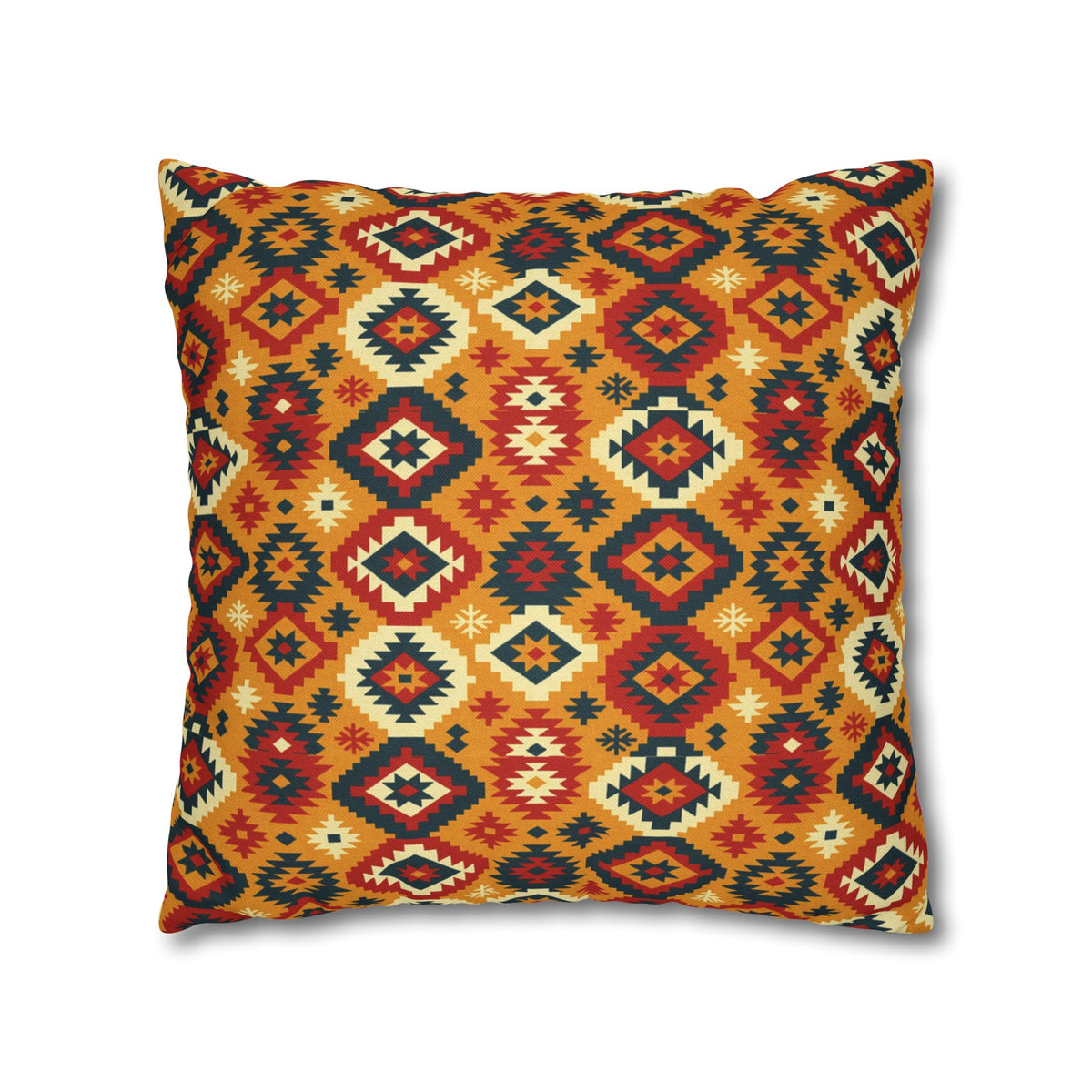 Southwestern Diamond Pattern Pillowcase | Aztec Geometric Throw Pillow, Decorative Cushion Cover, Boho Chic Home Decor, Gift for Her, Square