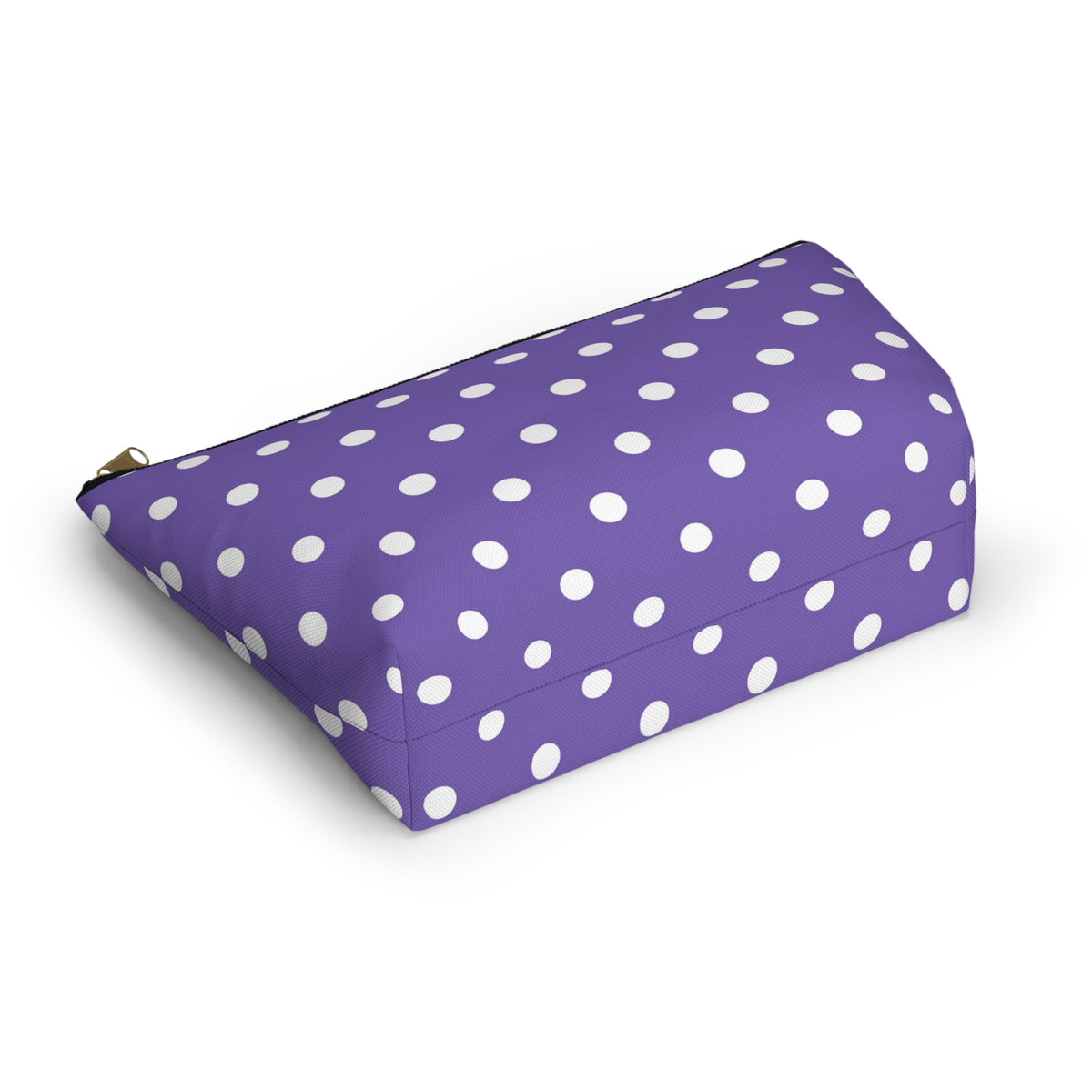 Purple with White Polka Dot Pattern Accessory Pouch
