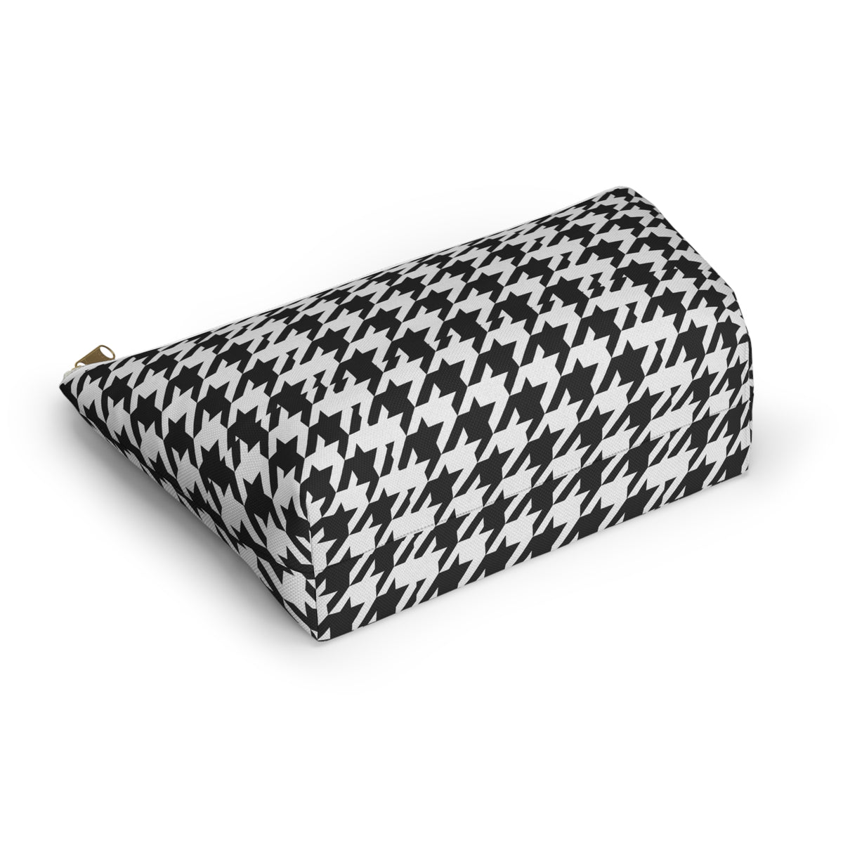 Black and White Houndstooth Accessory Pouch