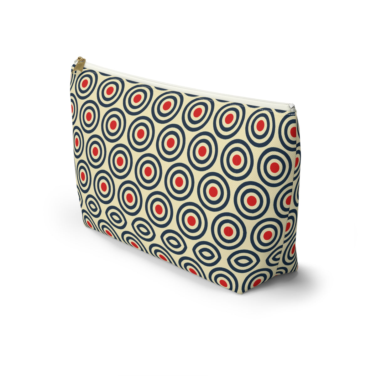 Retro Concentric Circles Accessory Pouch