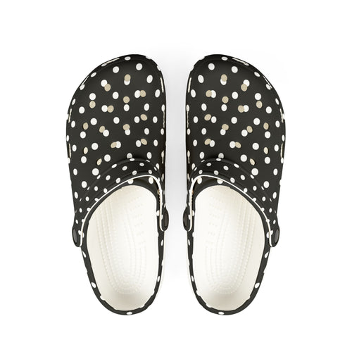 Black & White Polka Dot EVA Foam Clogs