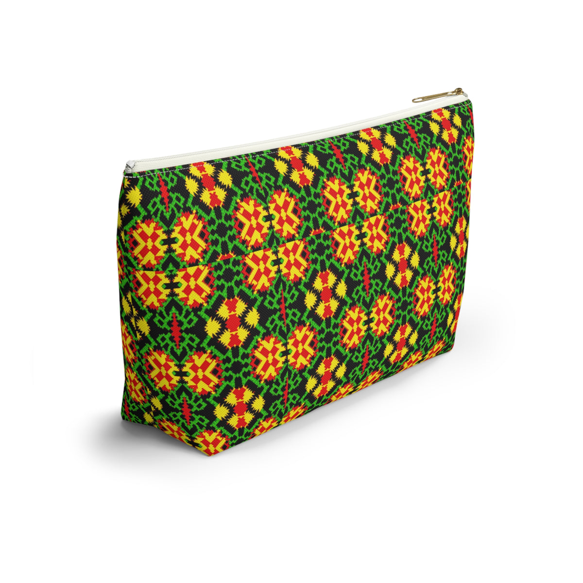 Geometric Kaleidoscope Accessory Pouch | T-Bottom Zipper Pouch