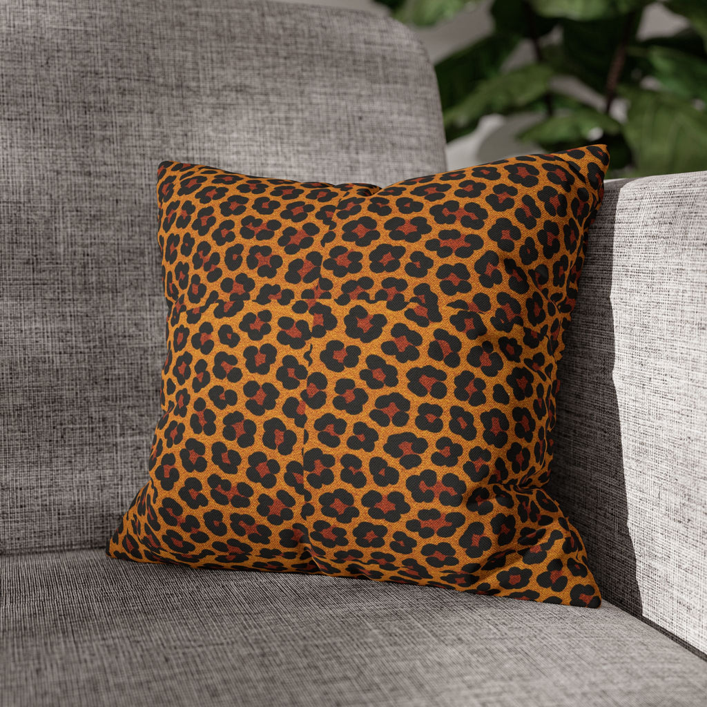 Leopard Print Pillowcase | Square Polyester Throw Pillowcase