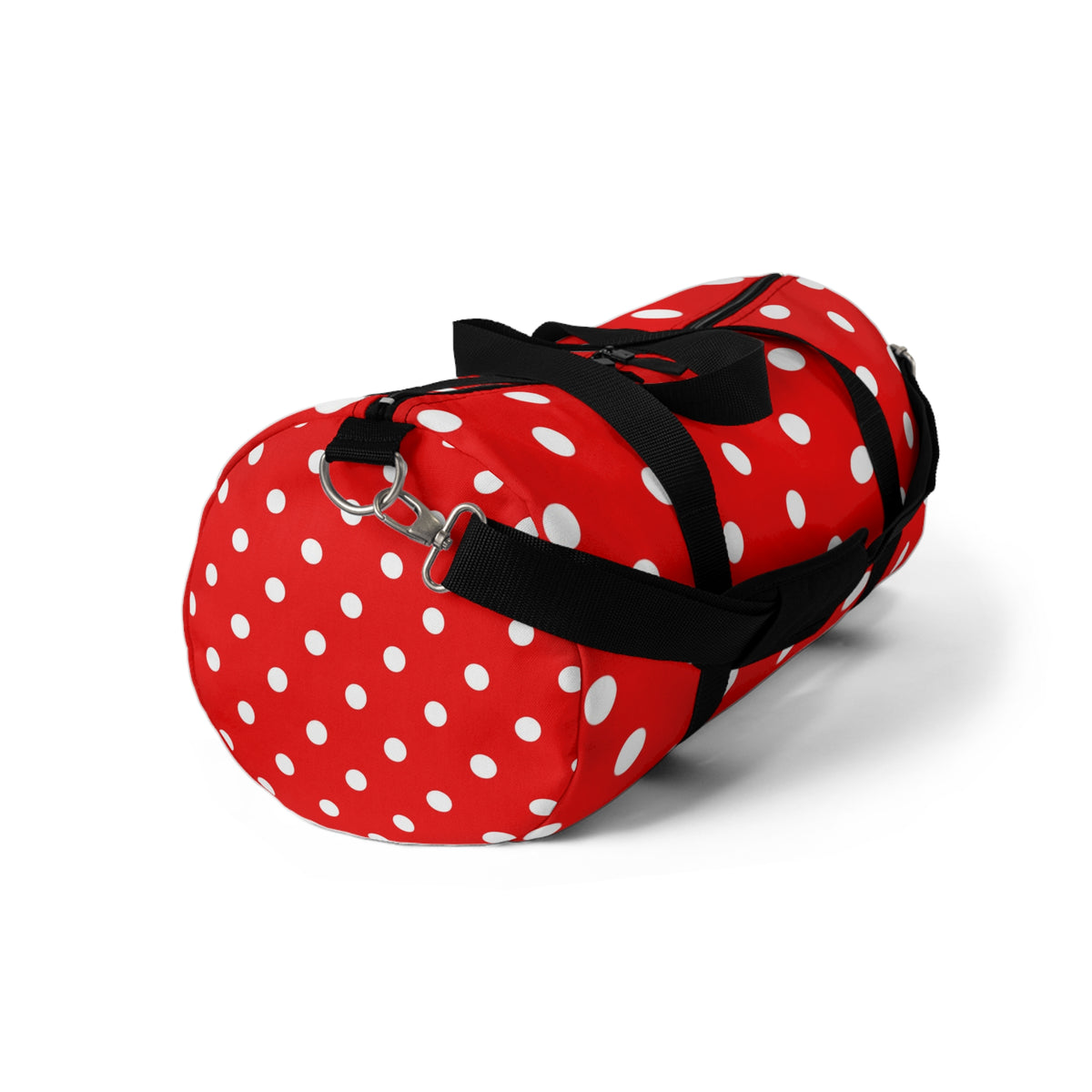 Red Polka Dot Duffel Bag – Retro Travel & Gym Tote
