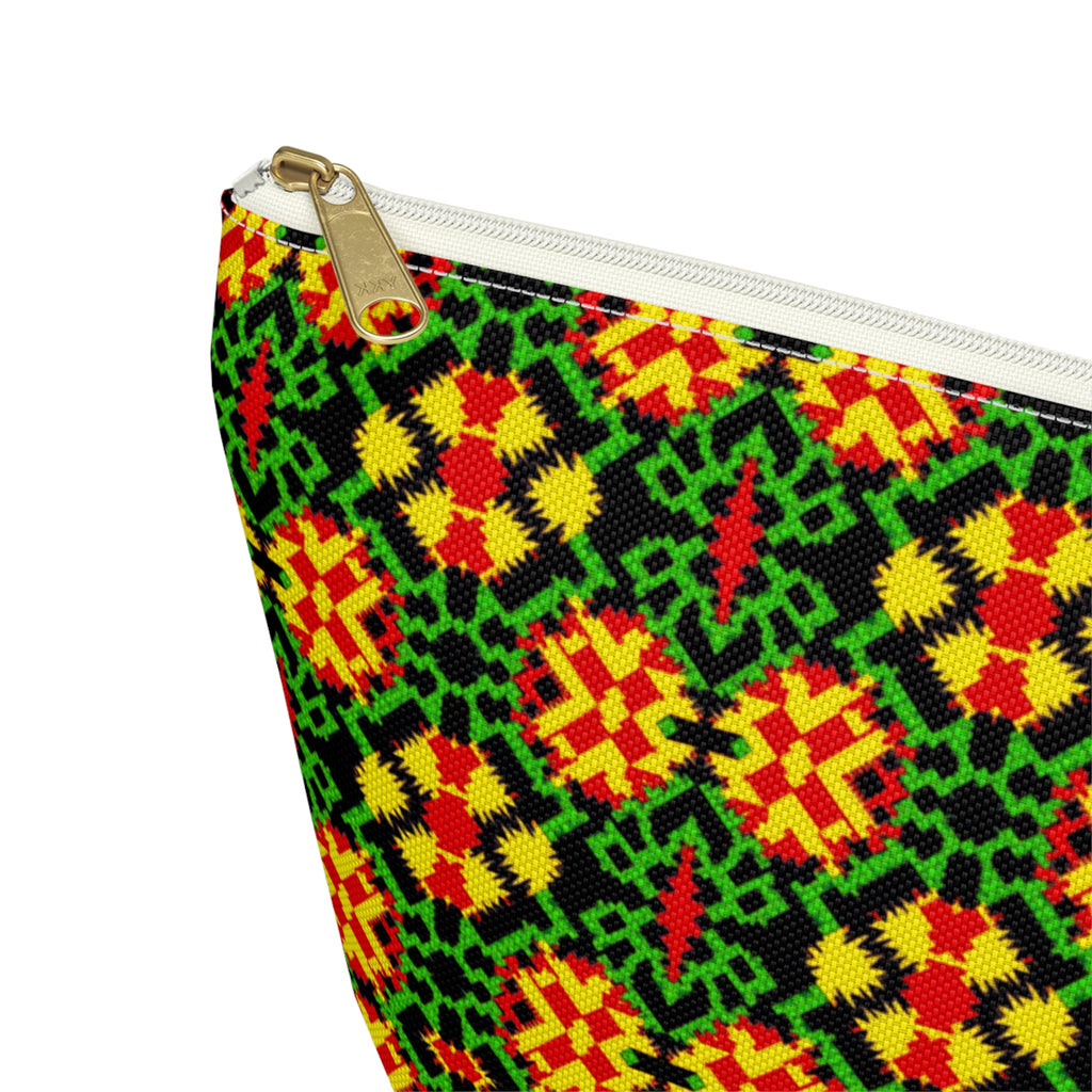 Geometric Kaleidoscope Accessory Pouch | T-Bottom Zipper Pouch