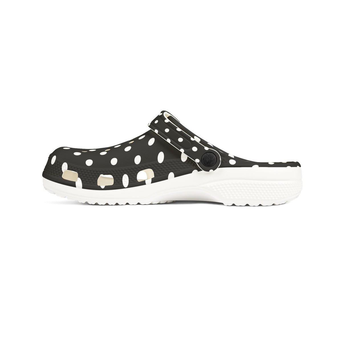 Black & White Polka Dot EVA Foam Clogs