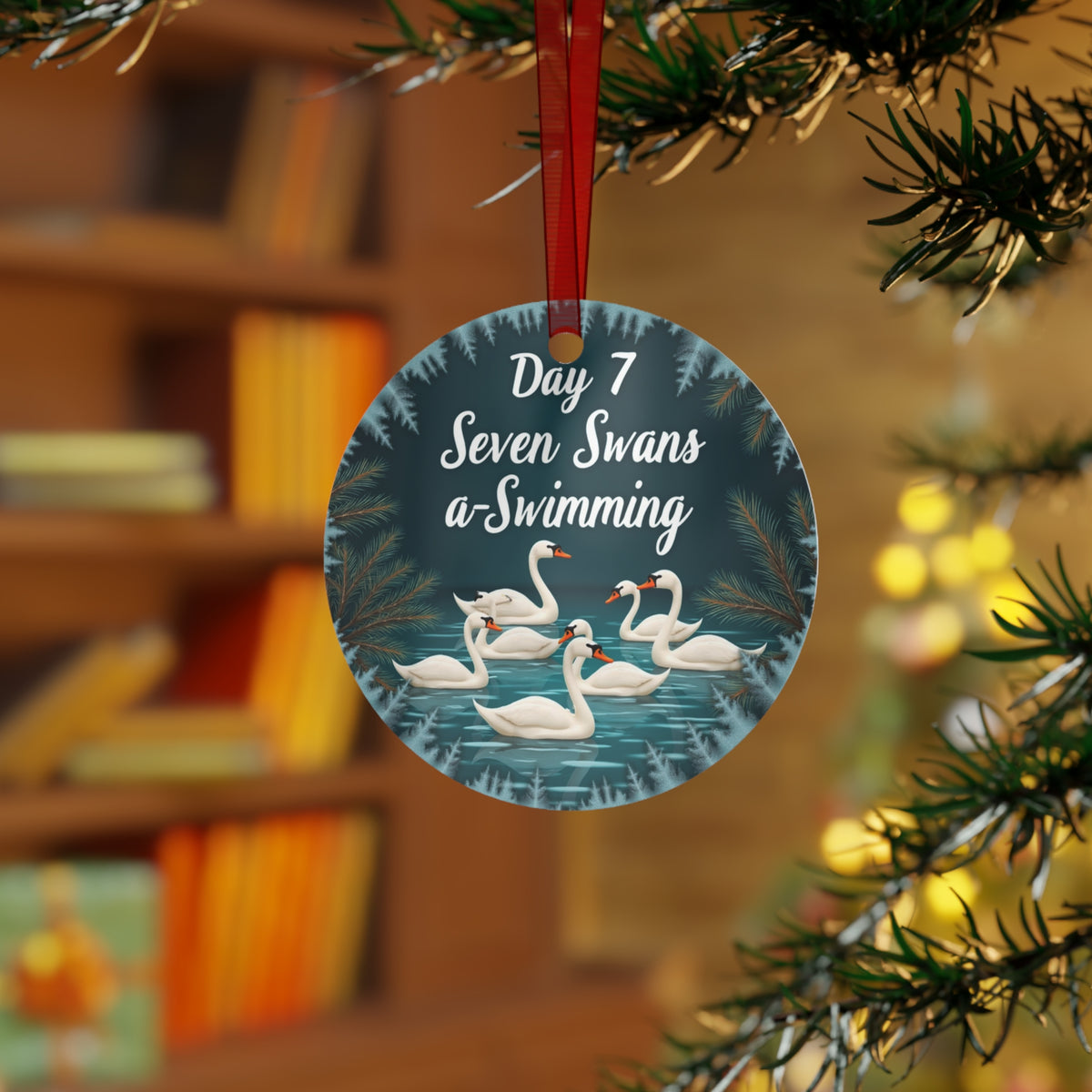 Metal Ornaments, Seven Swans a-Swimming Christmas Decor, Holiday Ornaments, Hanging Decorations, Festive Baubles, Unique Gift Idea