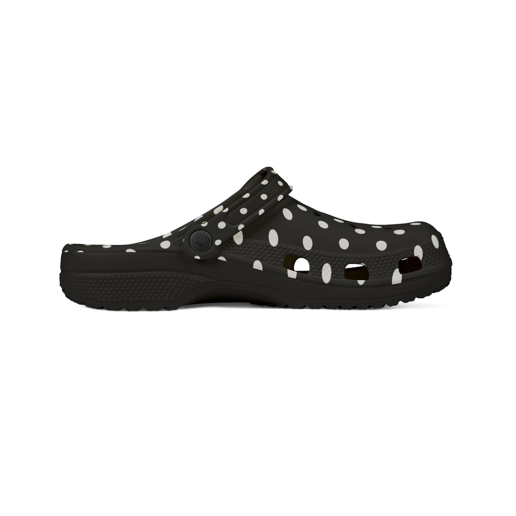 Black & White Polka Dot EVA Foam Clogs