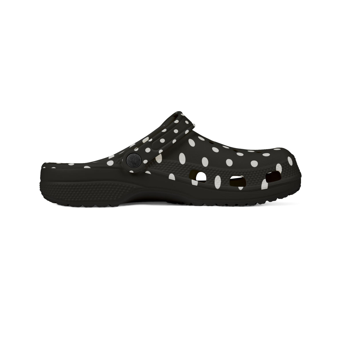 Black & White Polka Dot EVA Foam Clogs