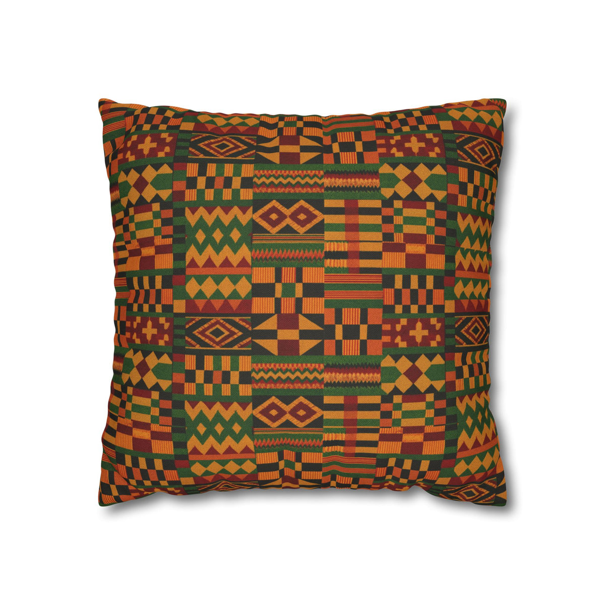 Kente Pattern Pillowcase | African Print Square Pillowcase
