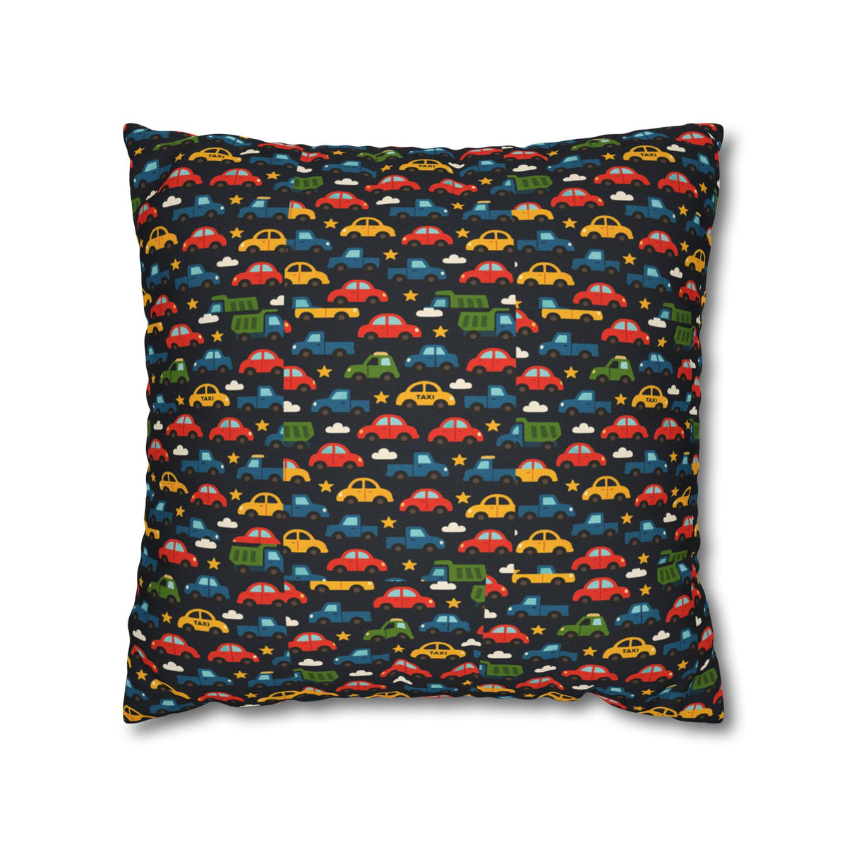 Colorful Cars Pattern | kids car pattern, black background, playful nursery decor