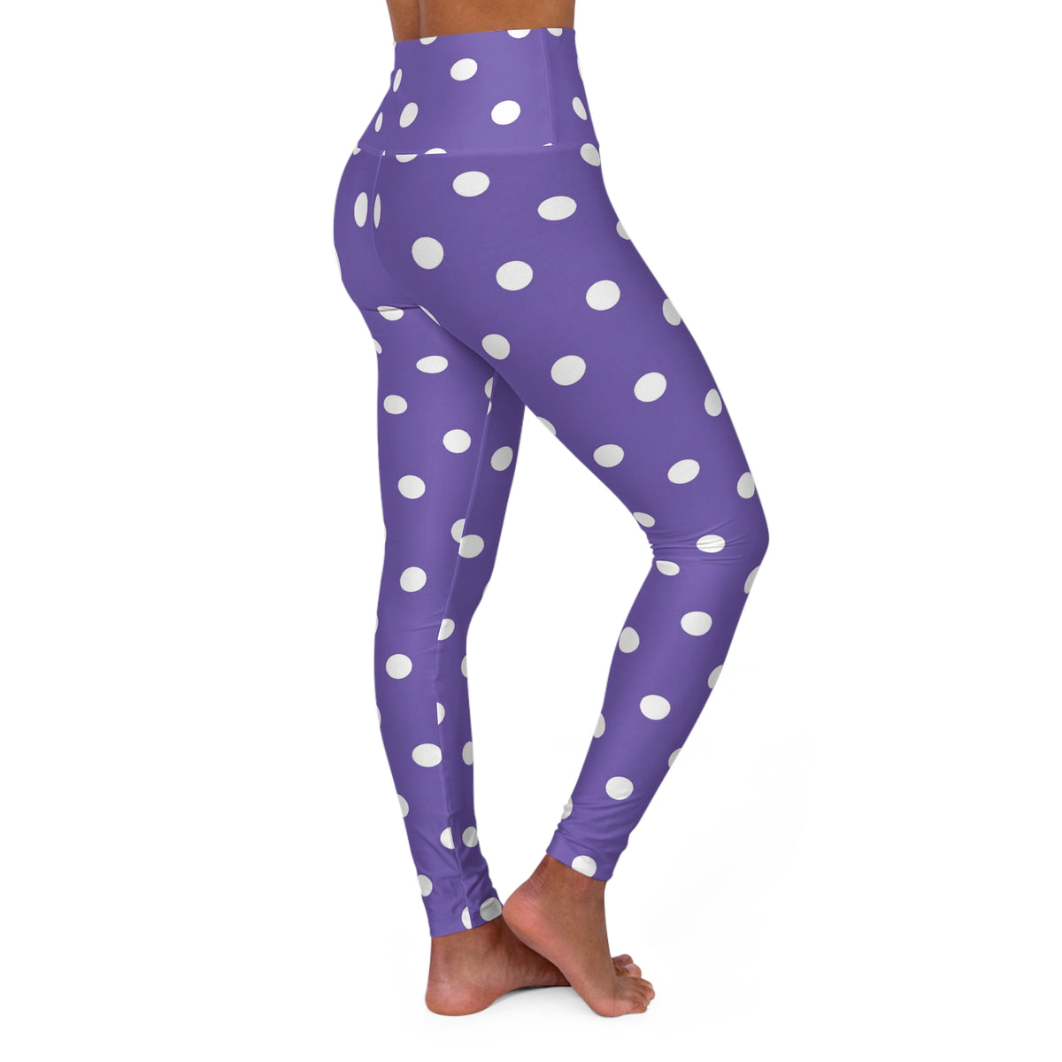 Purple White Polka Dot Purple Leggings