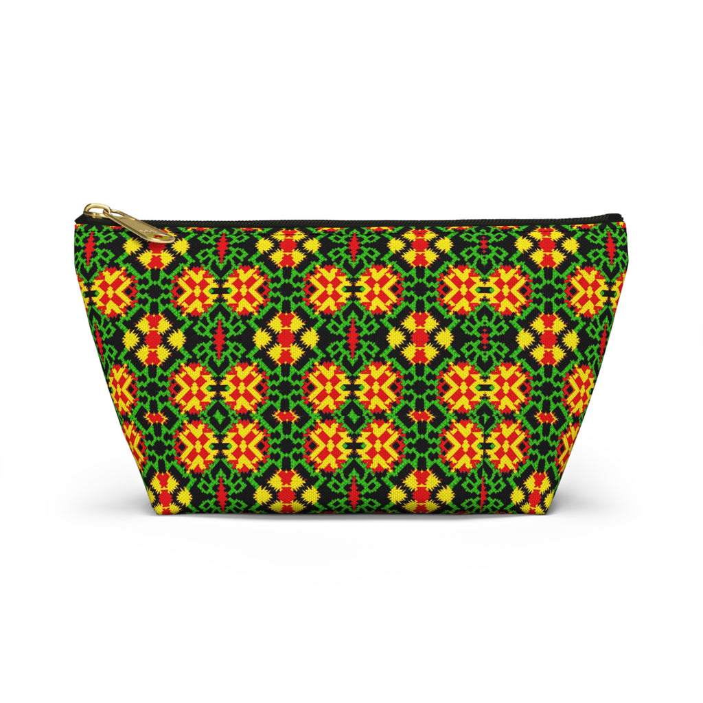 Geometric Kaleidoscope Accessory Pouch | T-Bottom Zipper Pouch
