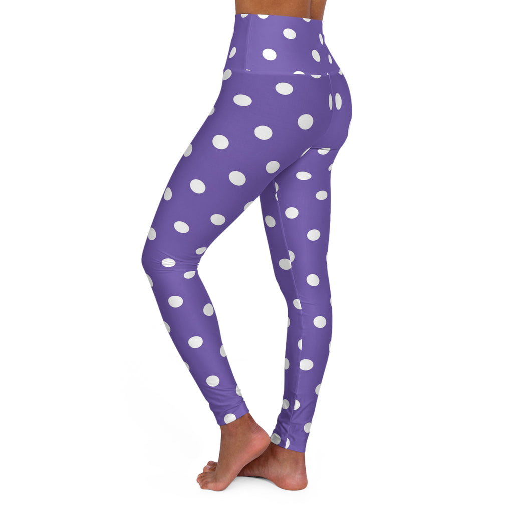 Purple White Polka Dot Purple Leggings