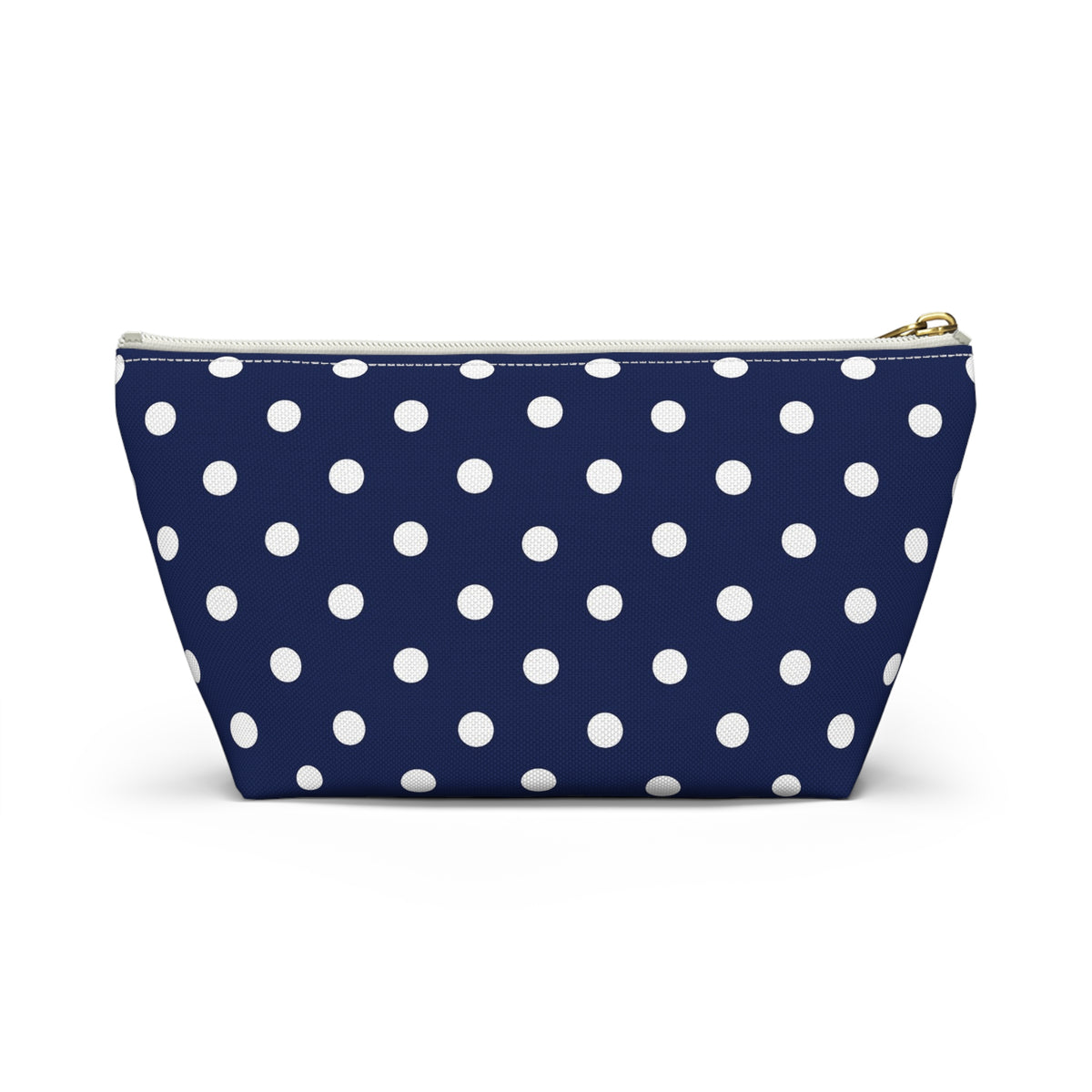 Navy White Polka Dot Accessory Pouch | Makeup Bag