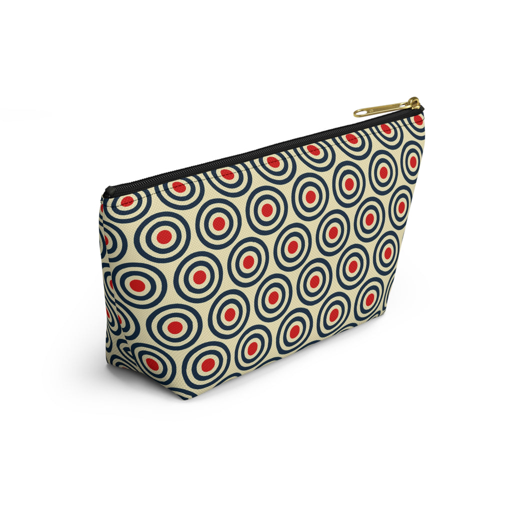 Retro Concentric Circles Accessory Pouch