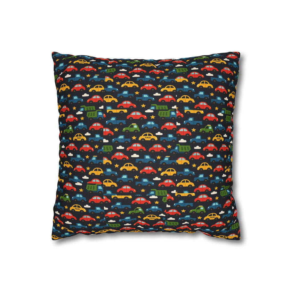 Colorful Cars Pattern | kids car pattern, black background, playful nursery decor
