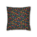 Colorful Cars Pattern | kids car pattern, black background, playful nursery decor