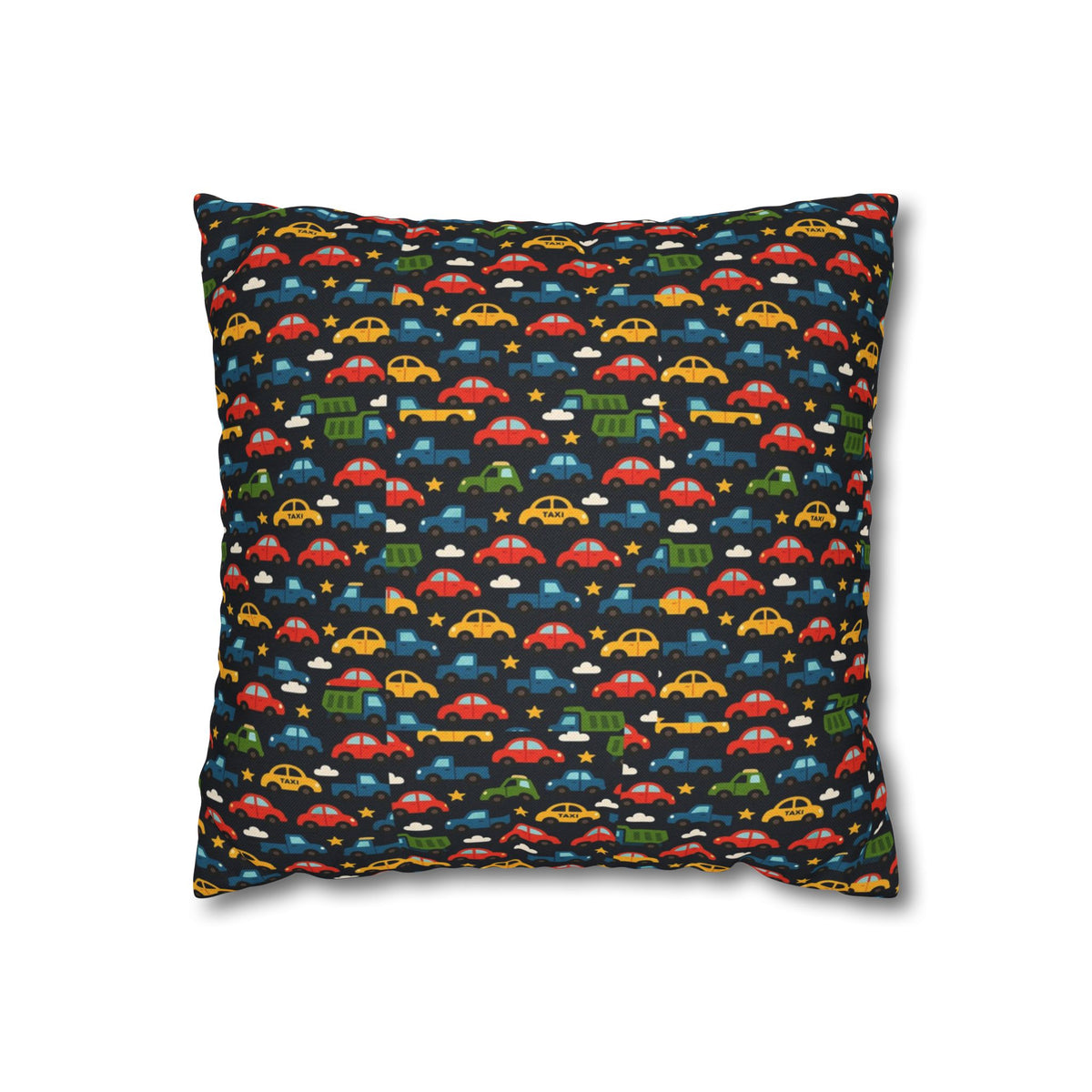 Colorful Cars Pattern | kids car pattern, black background, playful nursery decor
