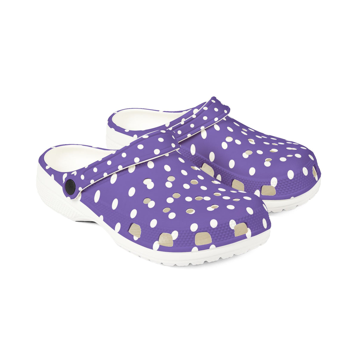 Purple Polka Dot EVA Foam Clogs