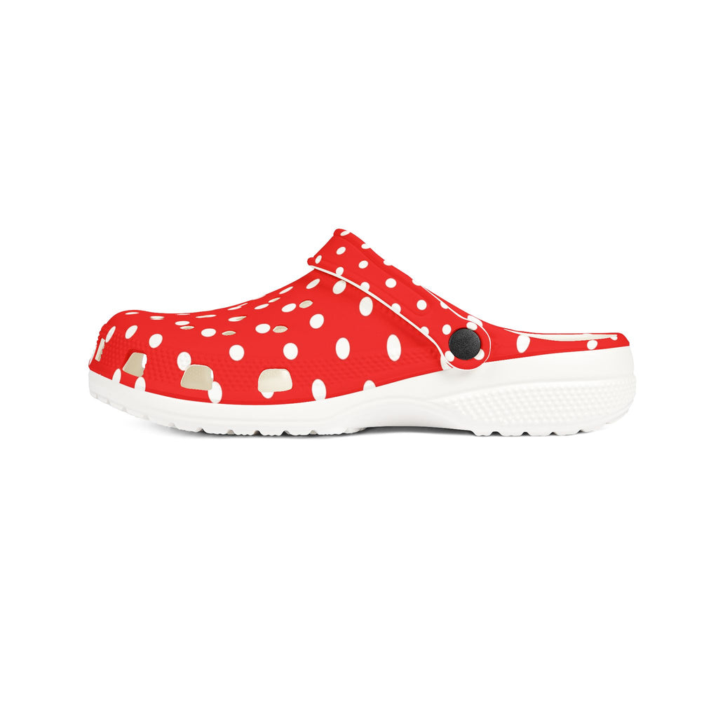 Red & White Polka Dot EVA Foam Clogs