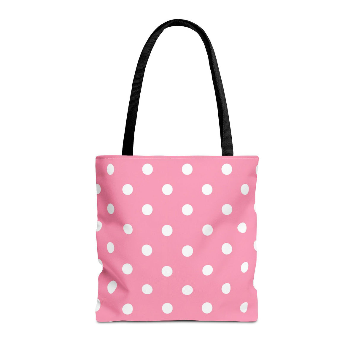 Pink With White Polka Dot Pink Tote Bag | All-Over Print