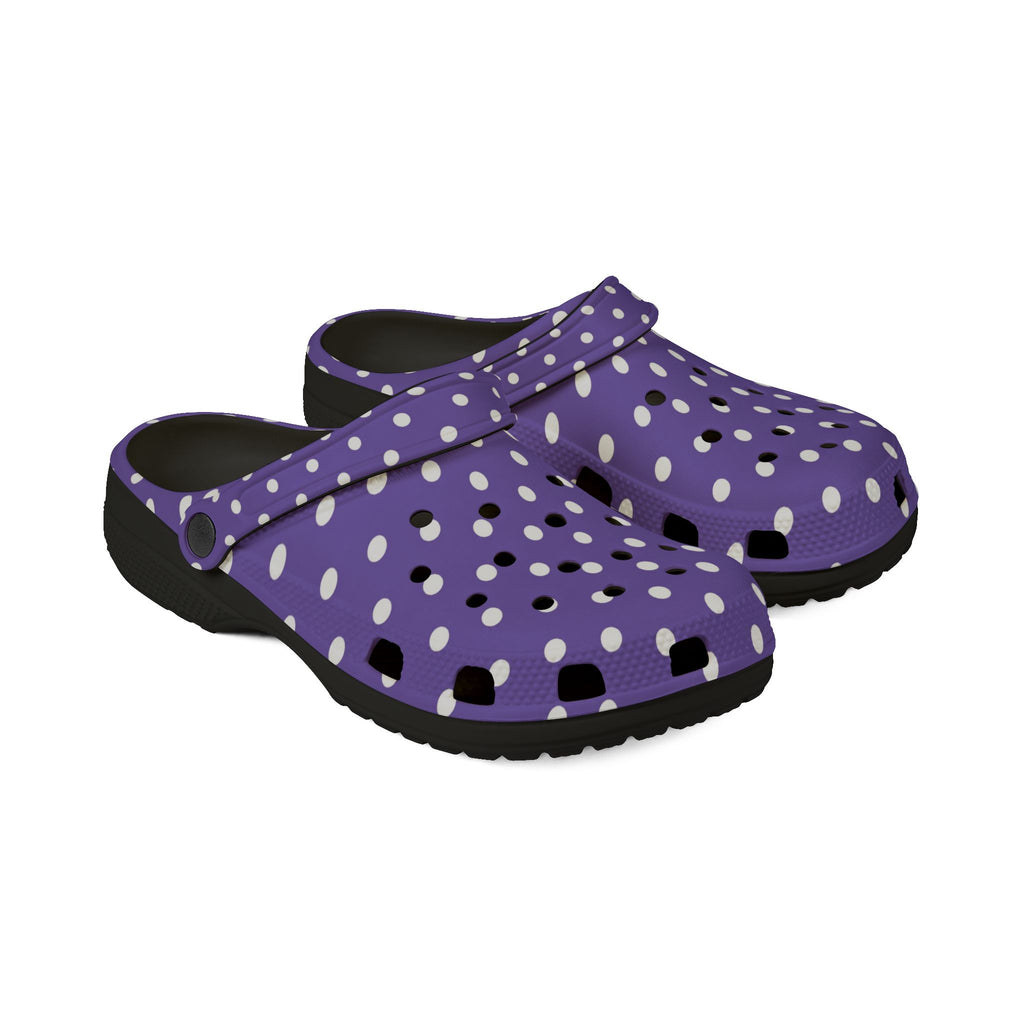 Purple Polka Dot EVA Foam Clogs