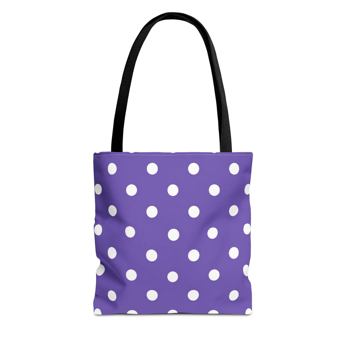 Purple With White Polka Dot Pattern Tote Bag | Purple Background All Over Print