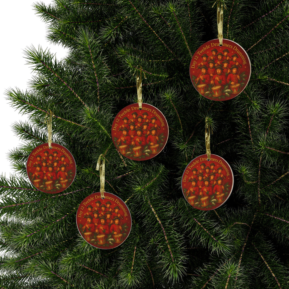 Twelve Drummers Drumming Ornament | Acrylic Christmas Tree Decoration  12 Days of Christmas Ornament | Holiday Keepsake Gift & Festive Décor