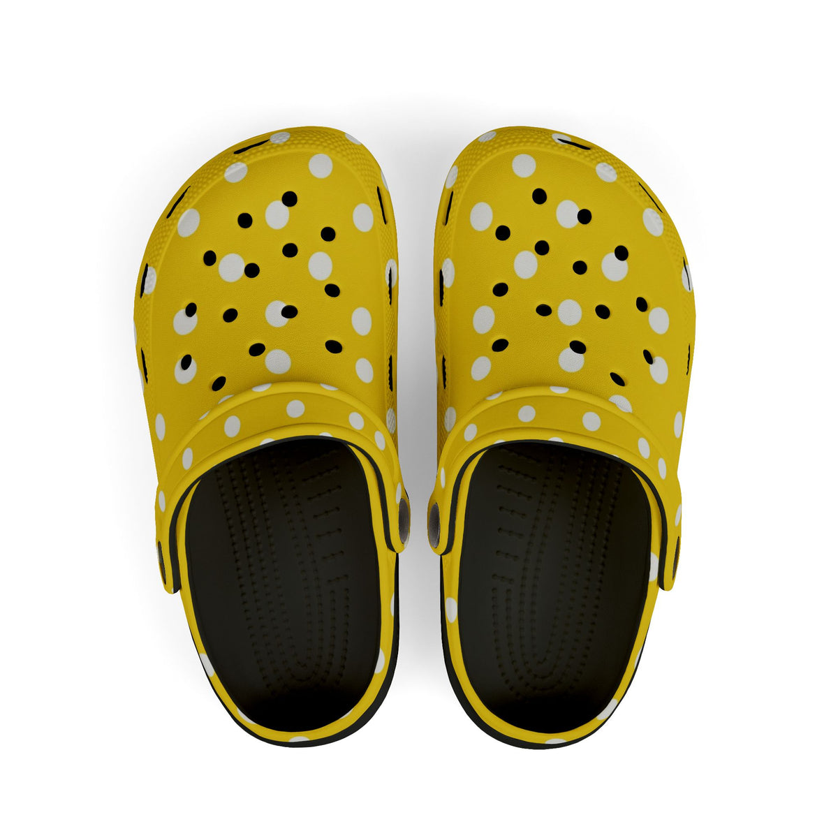 Kids Yellow Polka Dot EVA Foam Clogs