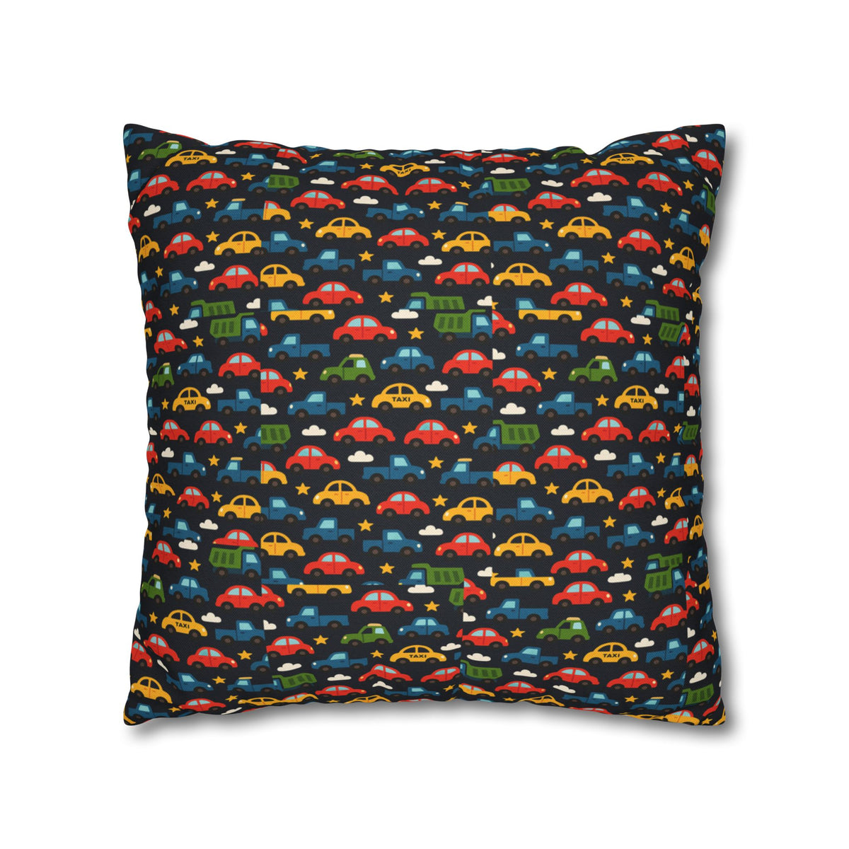 Colorful Cars Pattern | kids car pattern, black background, playful nursery decor
