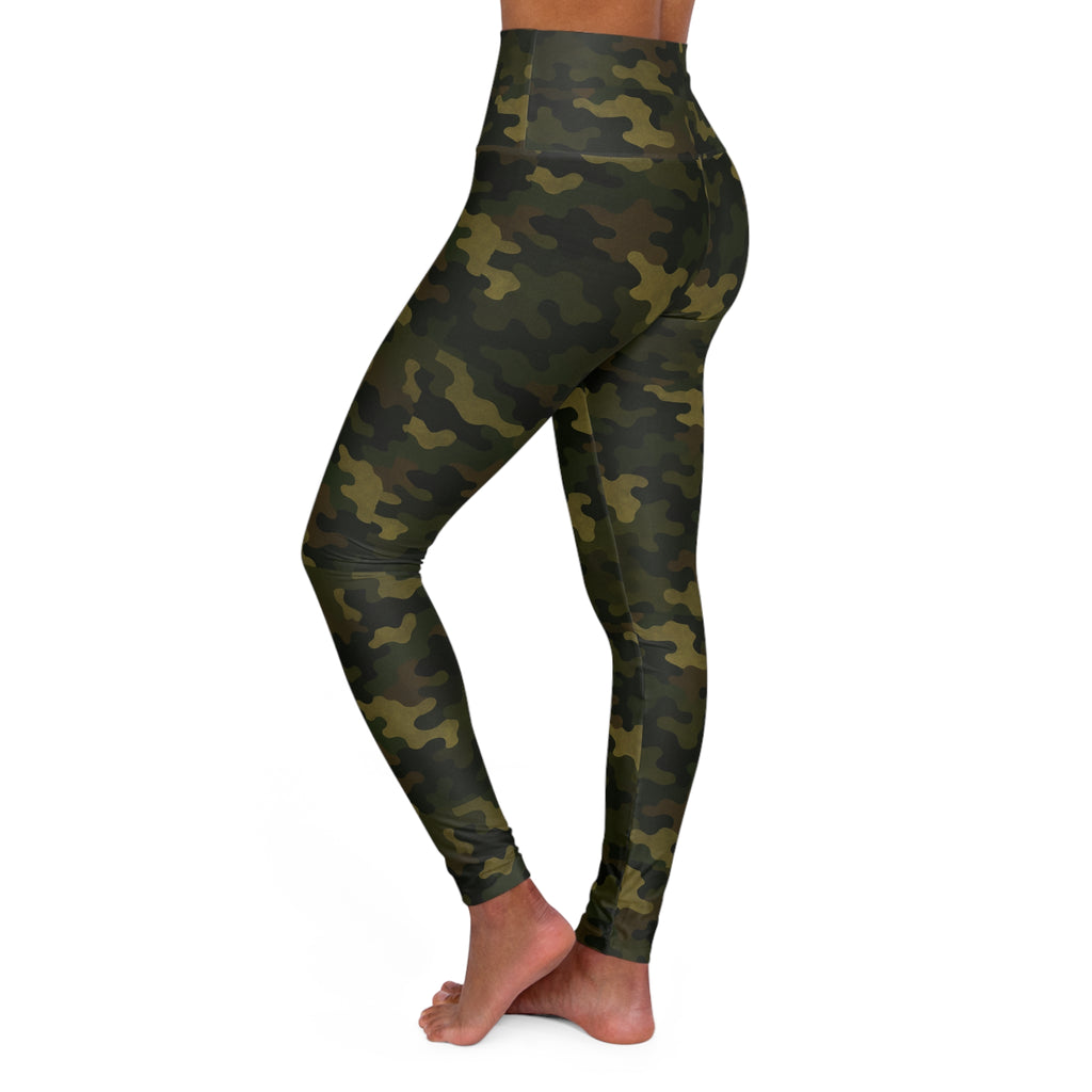 Camouflage Yoga Leggings - High Waisted Workout Pants for Women, Gym Leggings, Athletic Stretchy Leggings, Pilates Leggings, Fitness
