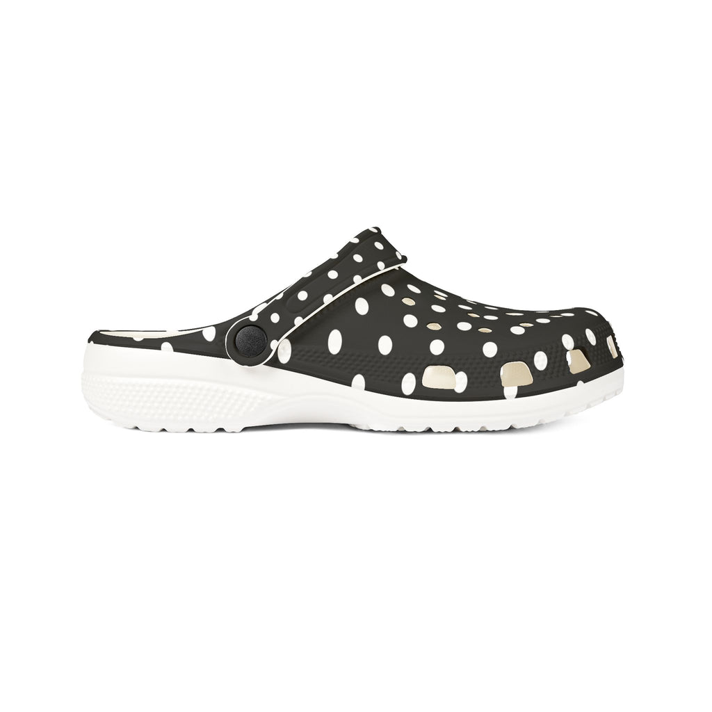 Black & White Polka Dot EVA Foam Clogs