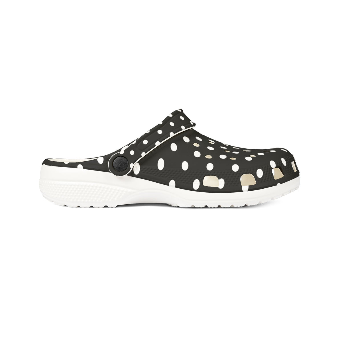 Black & White Polka Dot EVA Foam Clogs