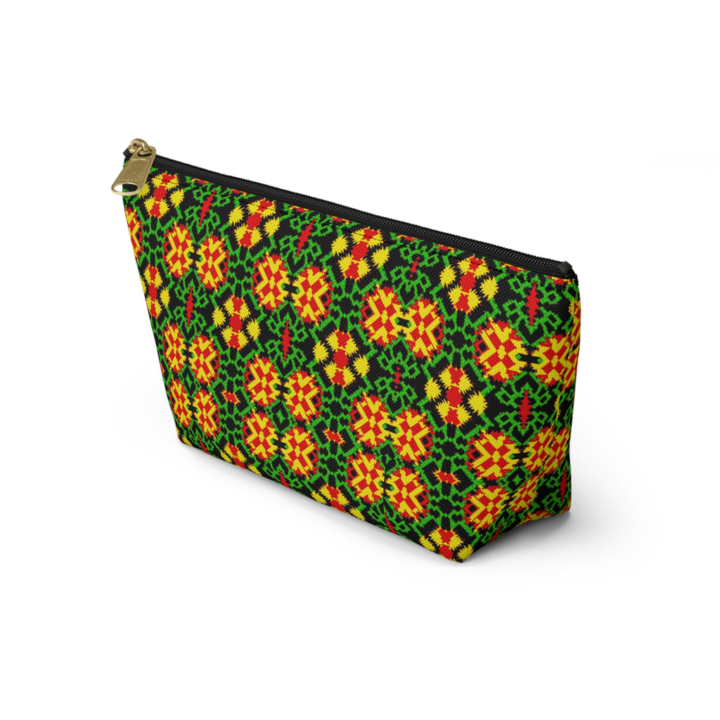 Geometric Kaleidoscope Accessory Pouch | T-Bottom Zipper Pouch