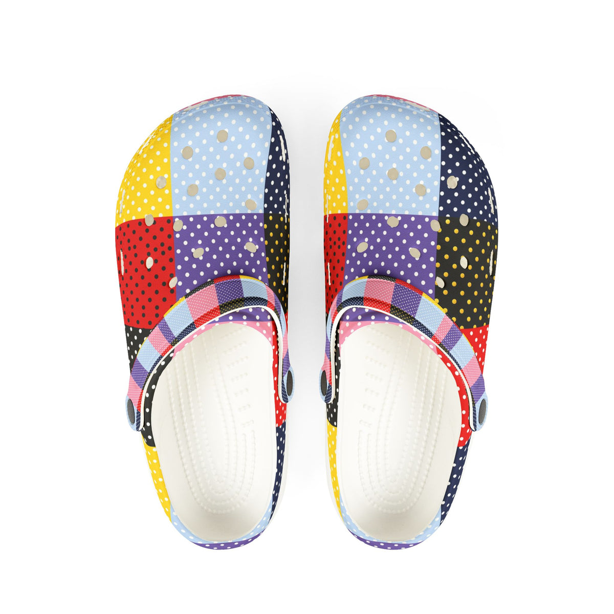 Patchwork Polka Dot EVA Clogs